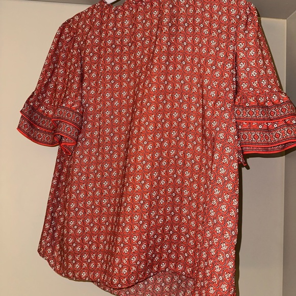 Floral Red Women's Top - Picture 2 of 3